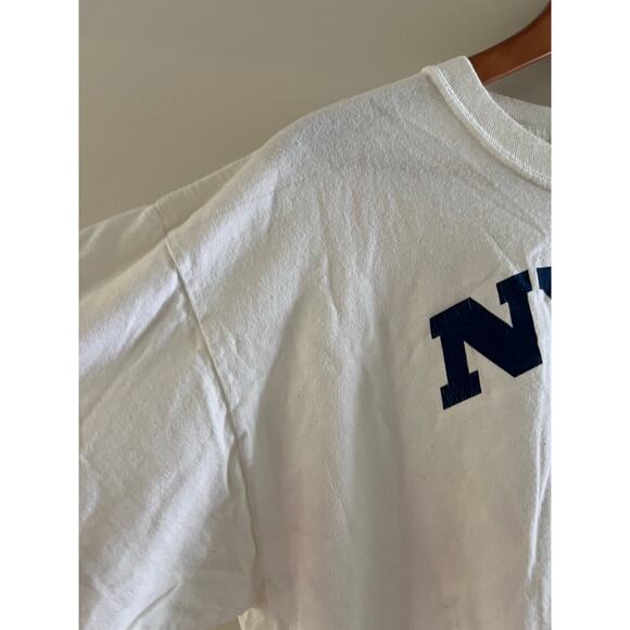 Vintage NYPD New York Police Department T-Shirt White Blue Size Large JL - Picture 3 of 9